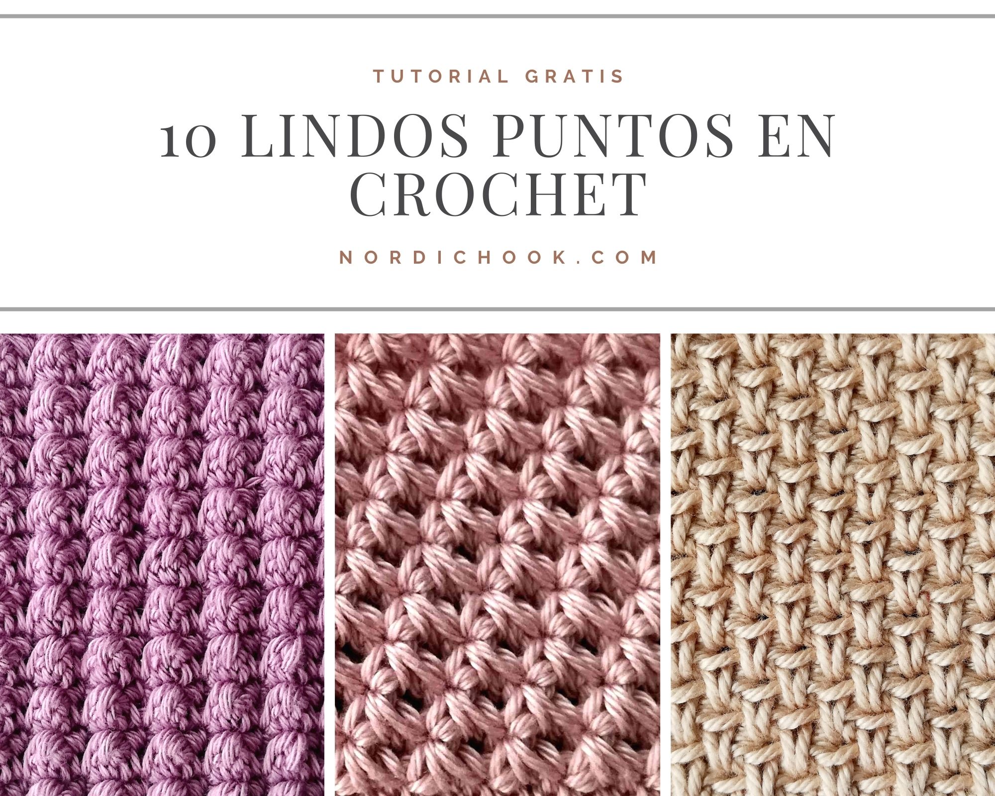 Lindos Puntos En Crochet Nordic Hook Es