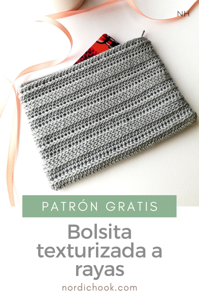 Bolsita texturizada a rayas pin