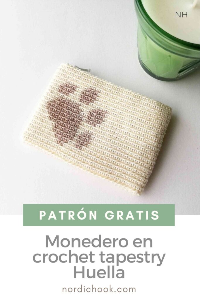 Patrón gratis: Monedero en crochet tapestry Huella