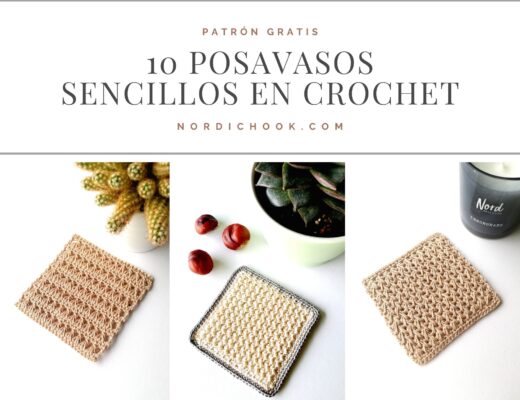 10 posavasos sencillos en crochet