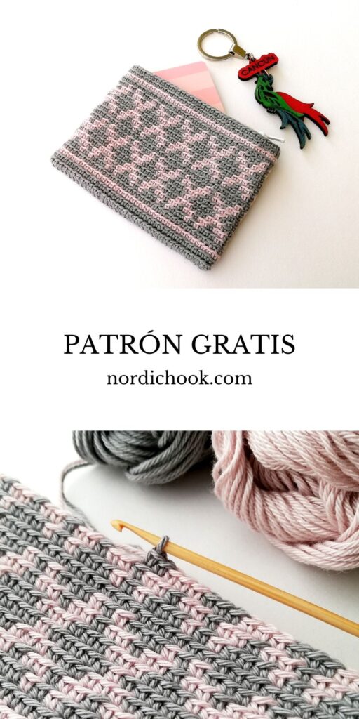 Patrón gratis: Monedero en crochet tapestry Evelyn