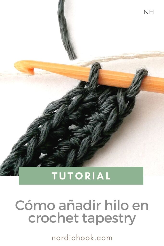 Tutorial de crochet: Cómo añadir hilo en crochet tapestry