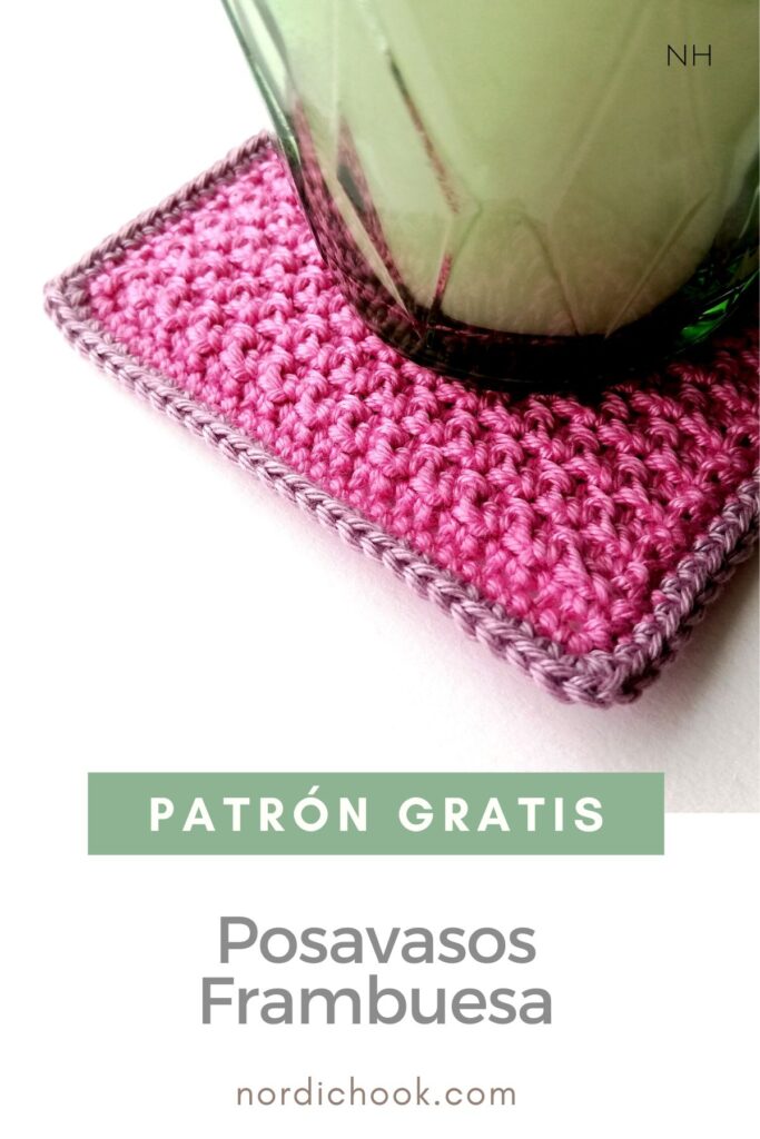 Patrón gratis: Posavasos en crochet Frambuesa