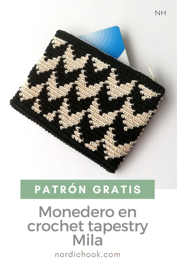 Patrón gratis: Monedero en crochet tapestry Mila