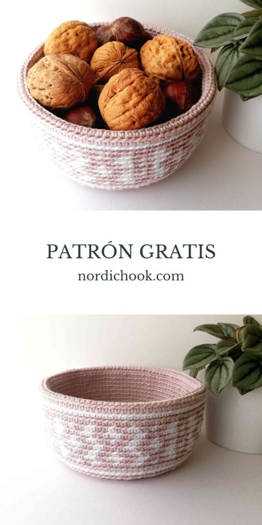 Patrón gratis: Canasta en crochet tapestry Isabella