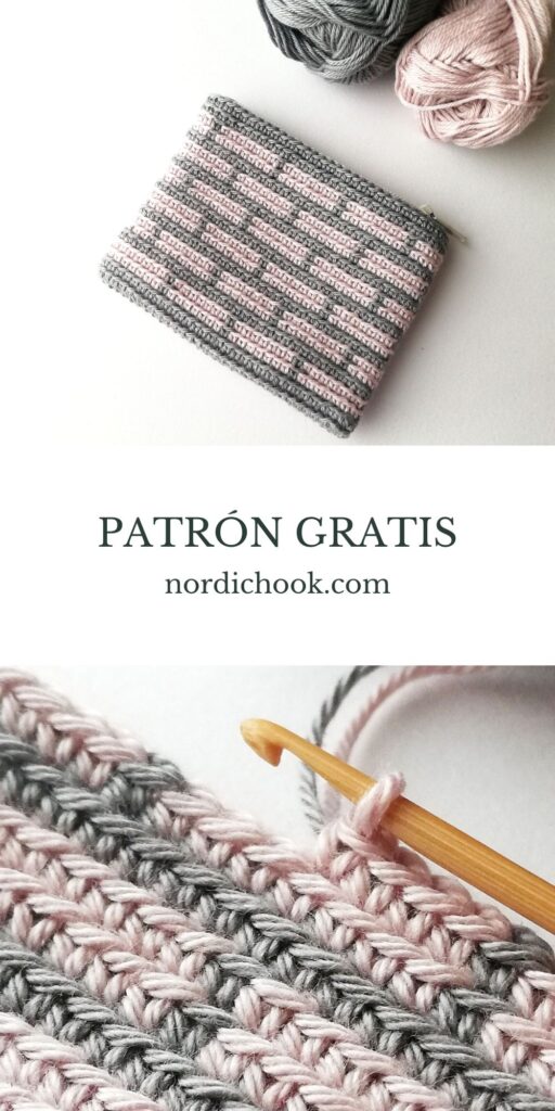 Patrón gratis: Monedero en crochet tapestry Ladrillos