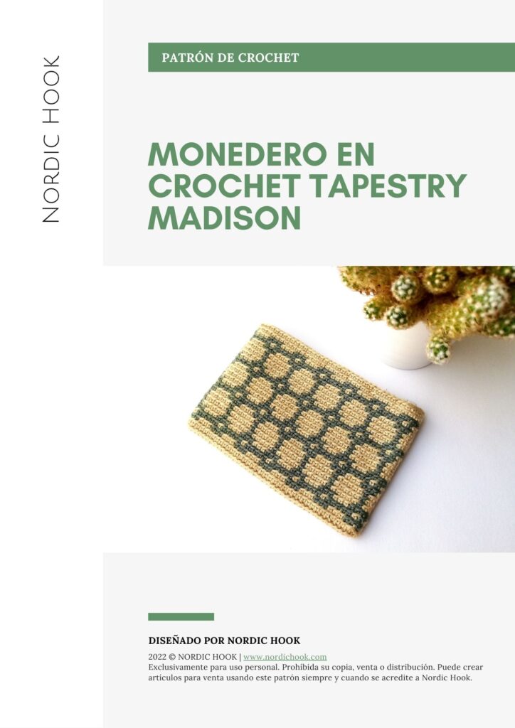 Patrón en PDF: Monedero en crochet tapestry Madison